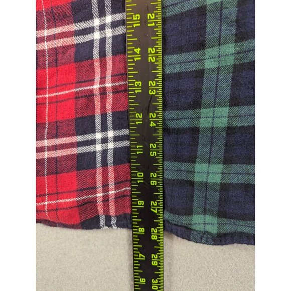 Vintage GAP Black Watch Tartan Plaid Men's Patchwork Flannel Work Over Shirt S - Picture 6 of 9